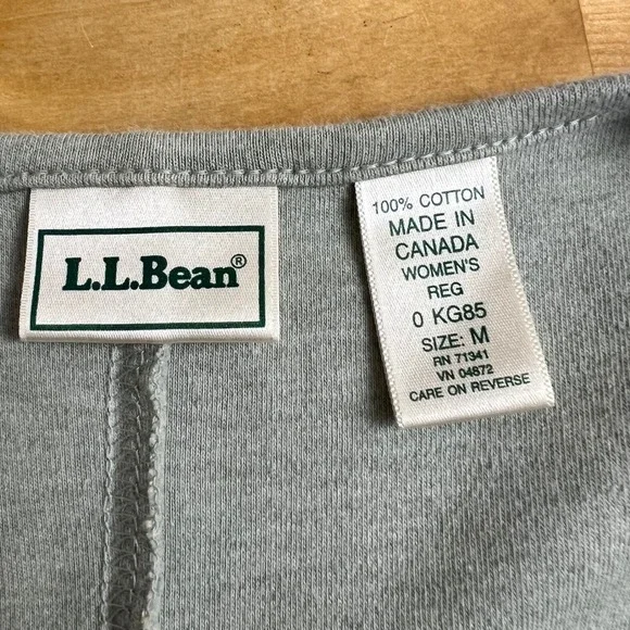 LL Bean Sage Green Heather 100% Cotton Short Sleeve Maxi Dress Size Medium - Picture 7 of 10